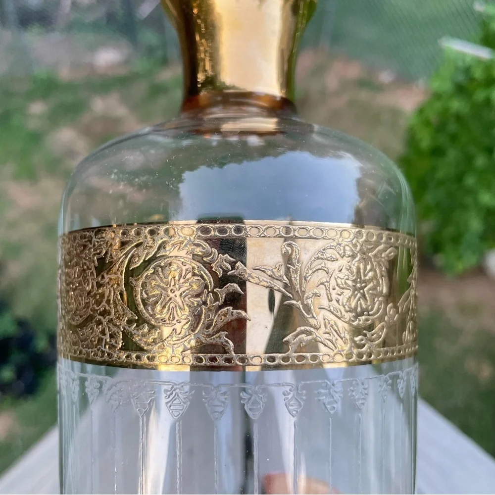 Culver Tyrol Mid-Century Modern 22K Gold Decanter